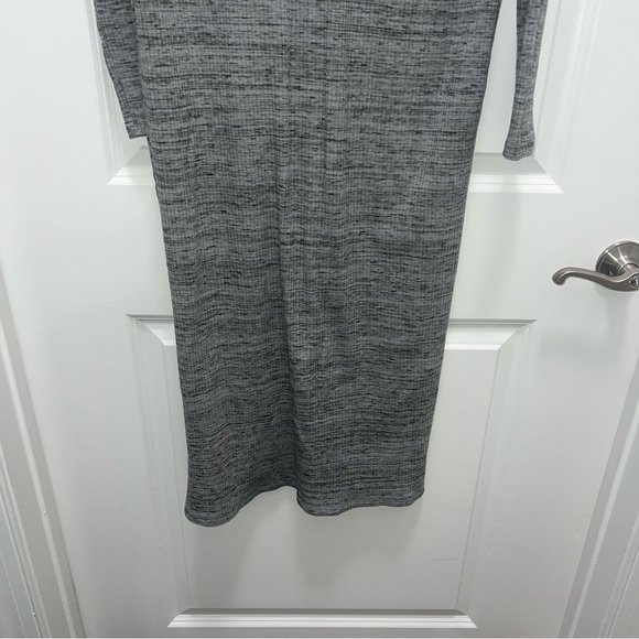 Hatch Heather Gray Ribbed Button Down Long-Sleeve Dress - Picture 8 of 8